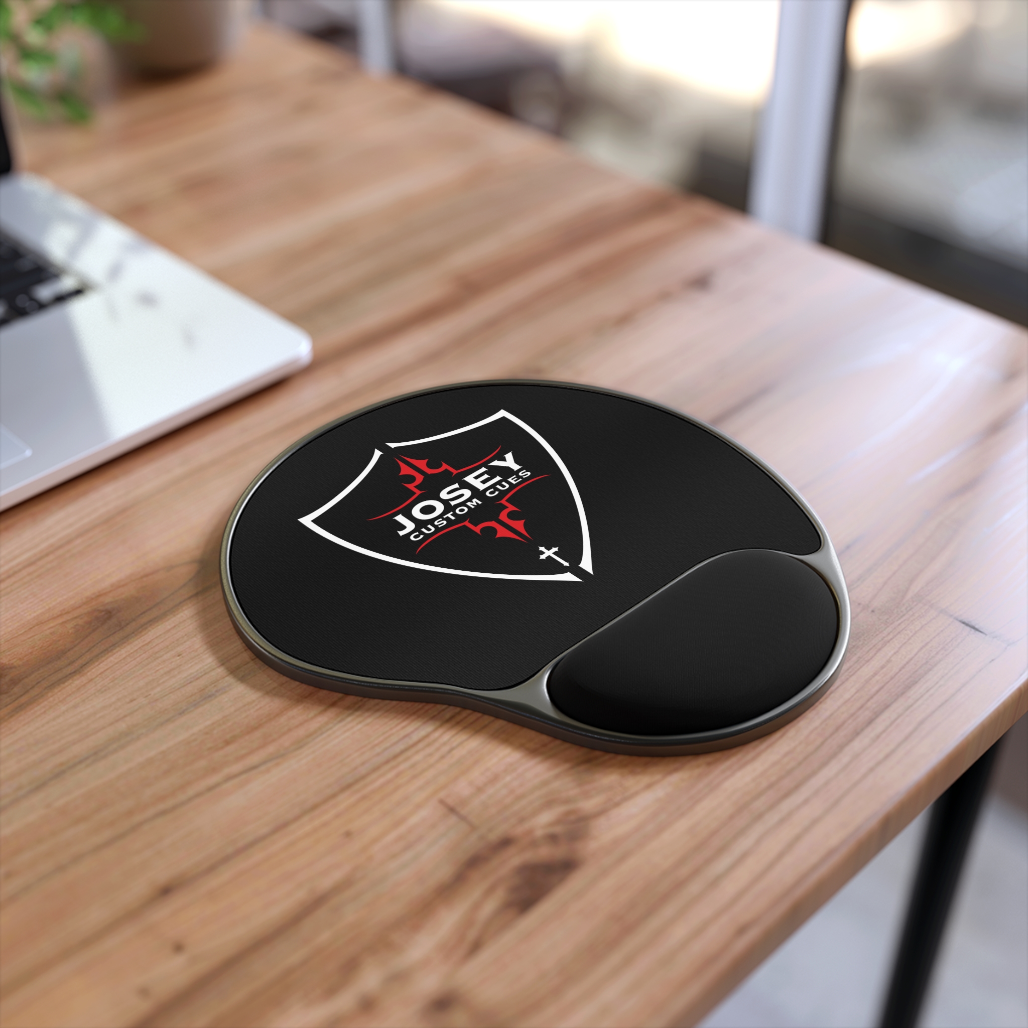 Josey Custom Cues ('25 Logo) | Mouse Pad With Wrist Rest - Image 2